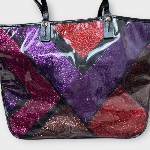 Henri Bendel New York Glitter Chevron Tote - Picture 5 of 12